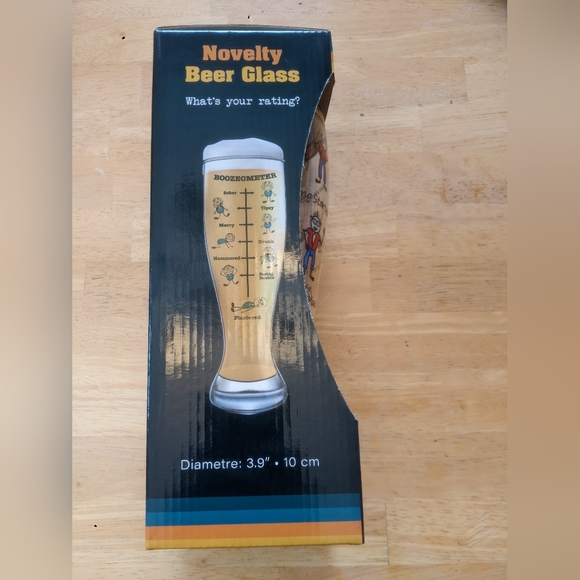 Oversized Novelty Beer Glass Novelty Boozometer Beer - Picture 6 of 10